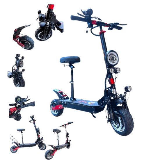 صورة سكوتر كهربائي قوي بمحركين 52 فولت